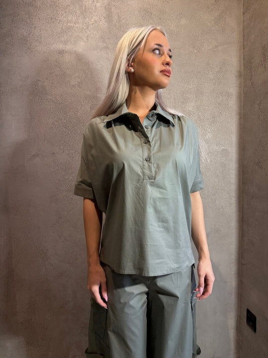 VIKTORIA SHIRT KHAKI - Vesta Donna
