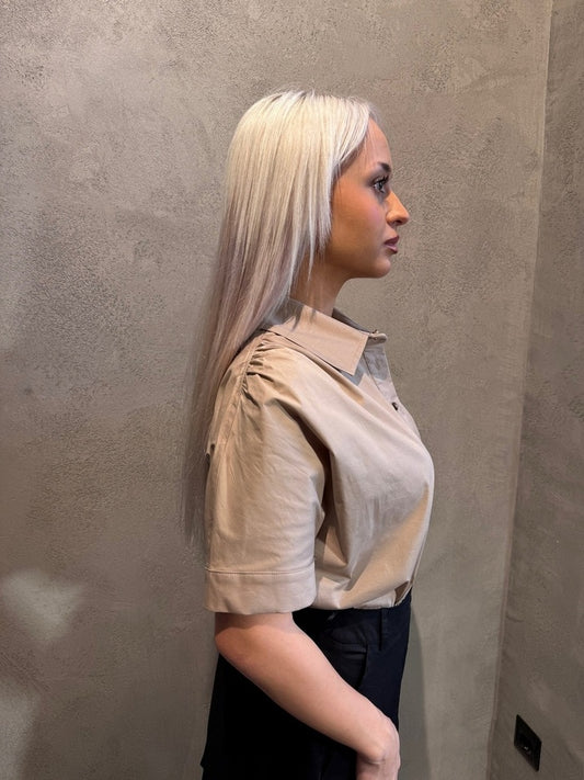 VIKTORIA SHIRT BEIGE - Vesta Donna
