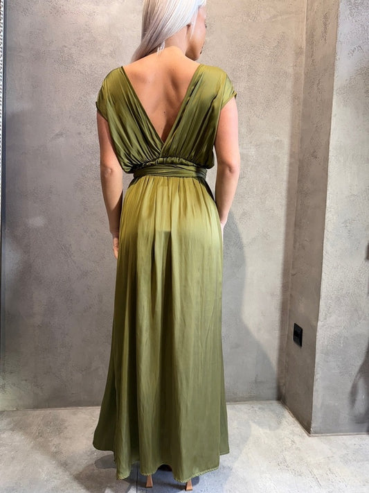 BRITANY DRESS OLIVE - Vesta Donna