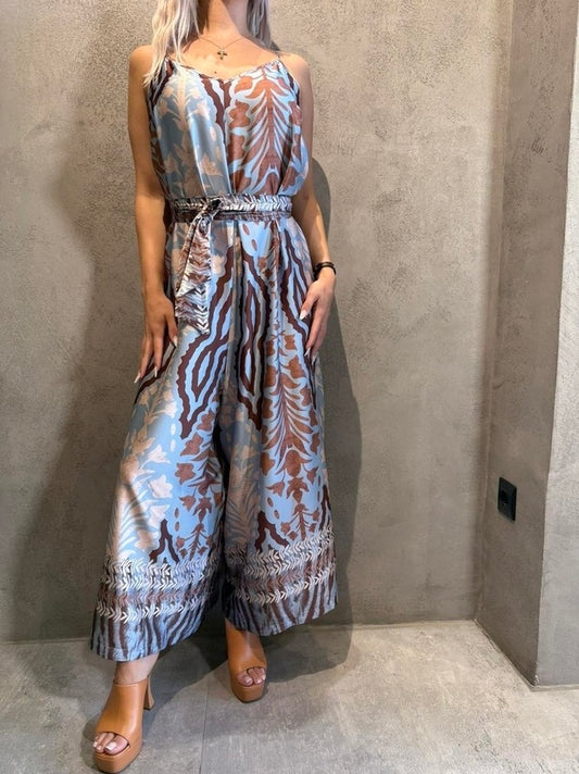 ISLA JUMPSUIT BROWN BLUE