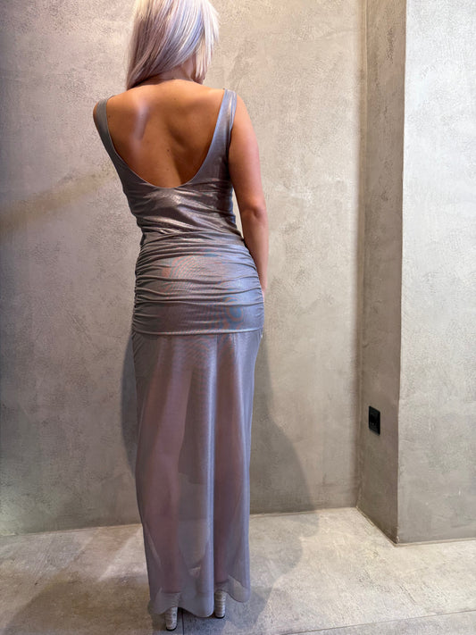 NETA DRESS SILVER - Vesta Donna