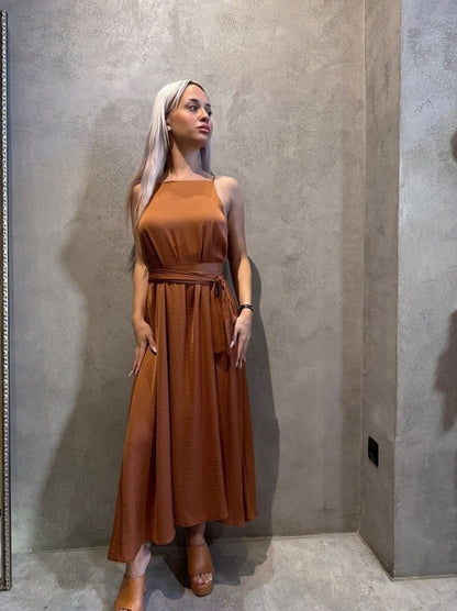 KIARA DRESS BROWN
