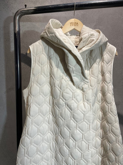 JOXIE QUILTED VEST ECRU