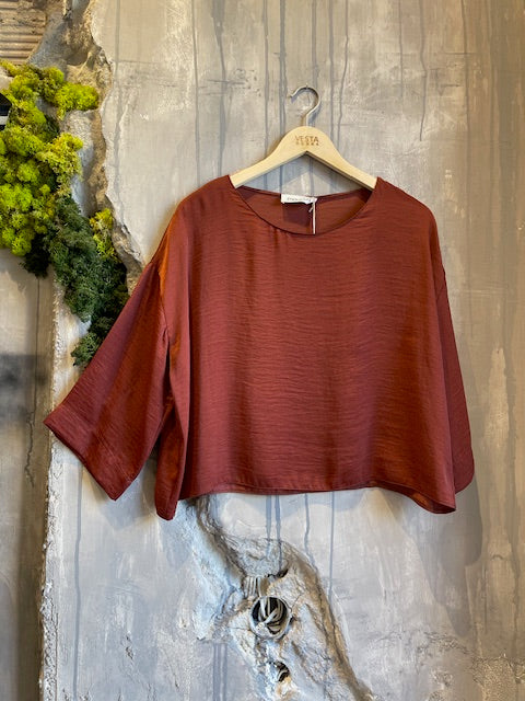 JANE CROP TOP CHOCOLATE