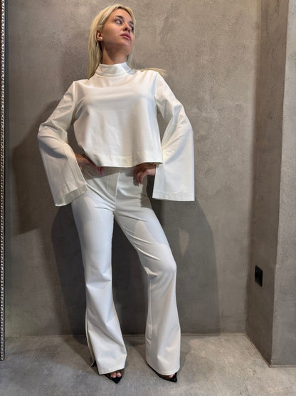 MAIA FLARE PANTS ECRU