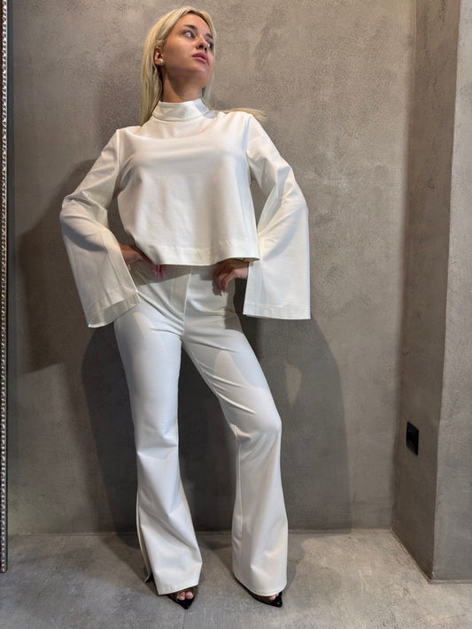 MAIA FLARE PANTS ECRU