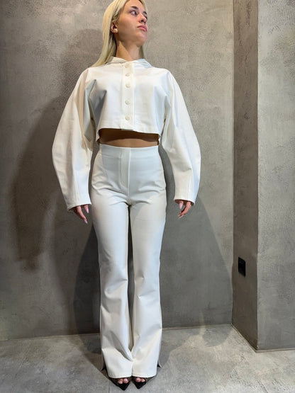 MAIA CROP JACKET ECRU