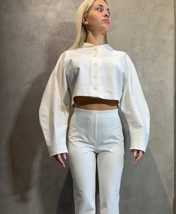 MAIA CROP JACKET ECRU