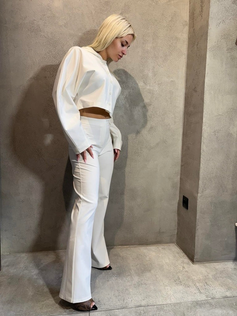 MAIA CROP JACKET ECRU