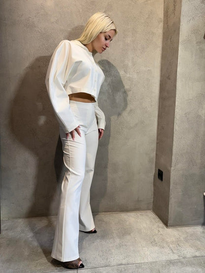 MAIA CROP JACKET ECRU