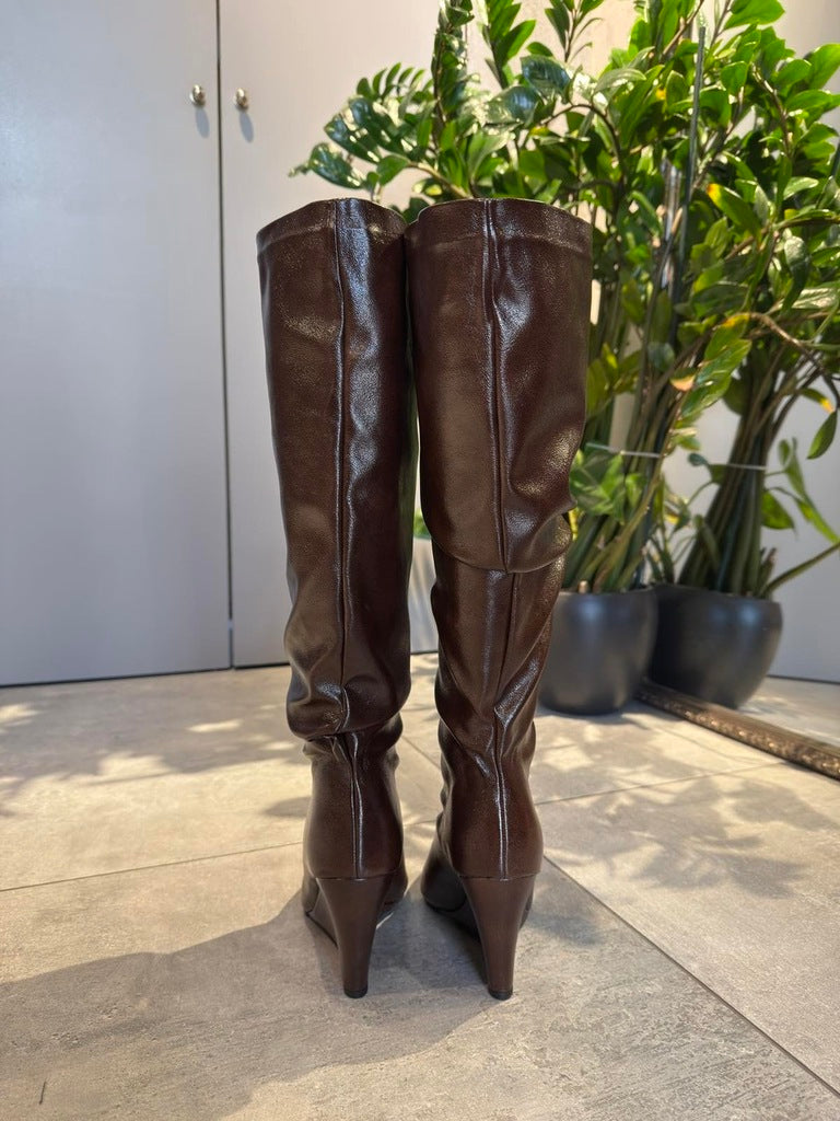 BELINDA KNEE HIGH BOOTS BROWN