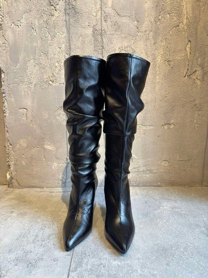 BELINDA KNEE HIGH BOOTS BLACK