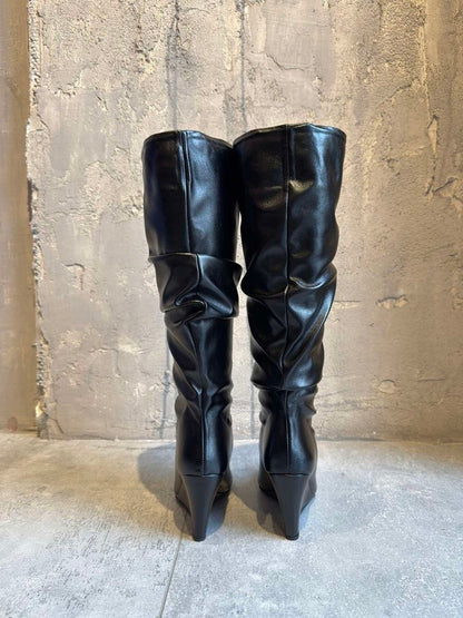 BELINDA KNEE HIGH BOOTS BLACK