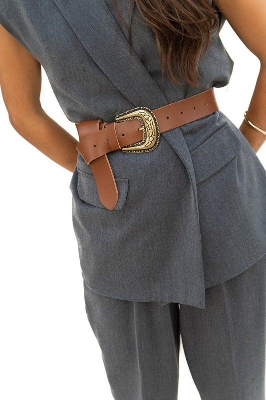 ELIZ BELT BROWN GOLD