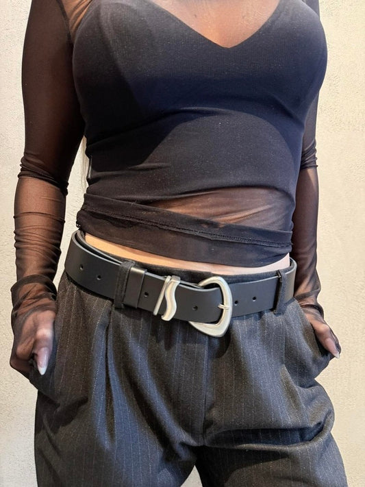 FOTEINI BELT BLACK SILVER