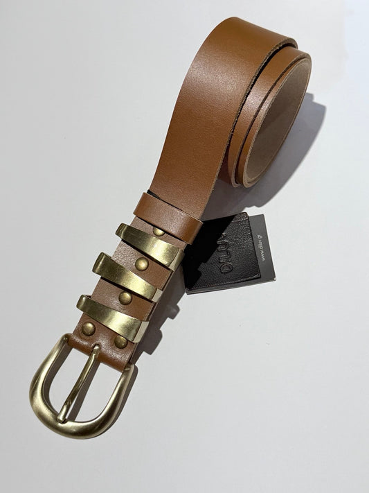 KIA BELT BROWN GOLD