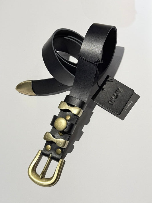 LILIBET BELT BLACK GOLD