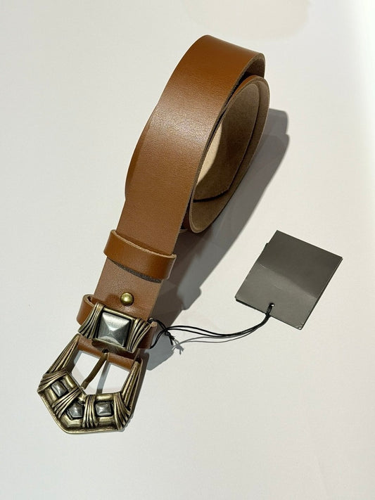 ZAIRA BELT BROWN GOLD