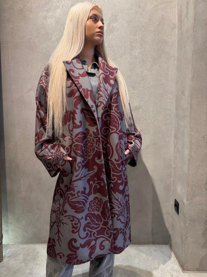 SCARLET LONG COAT BORDEAUX