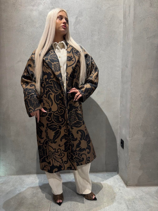 SCARLET LONG COAT BROWN