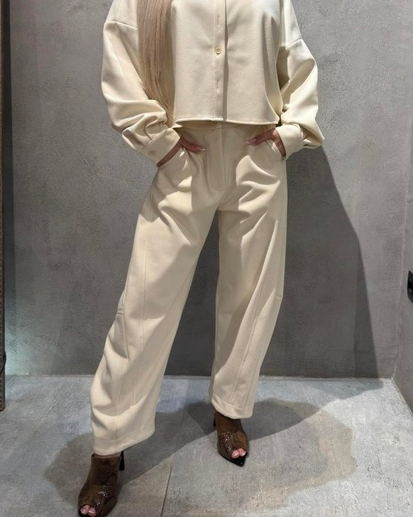 SALLY FLEECE PANTS ECRU