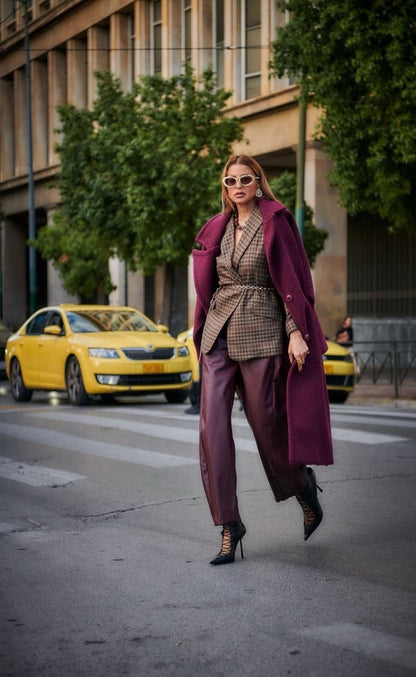 JESSIE TEDDY COAT BORDEAUX