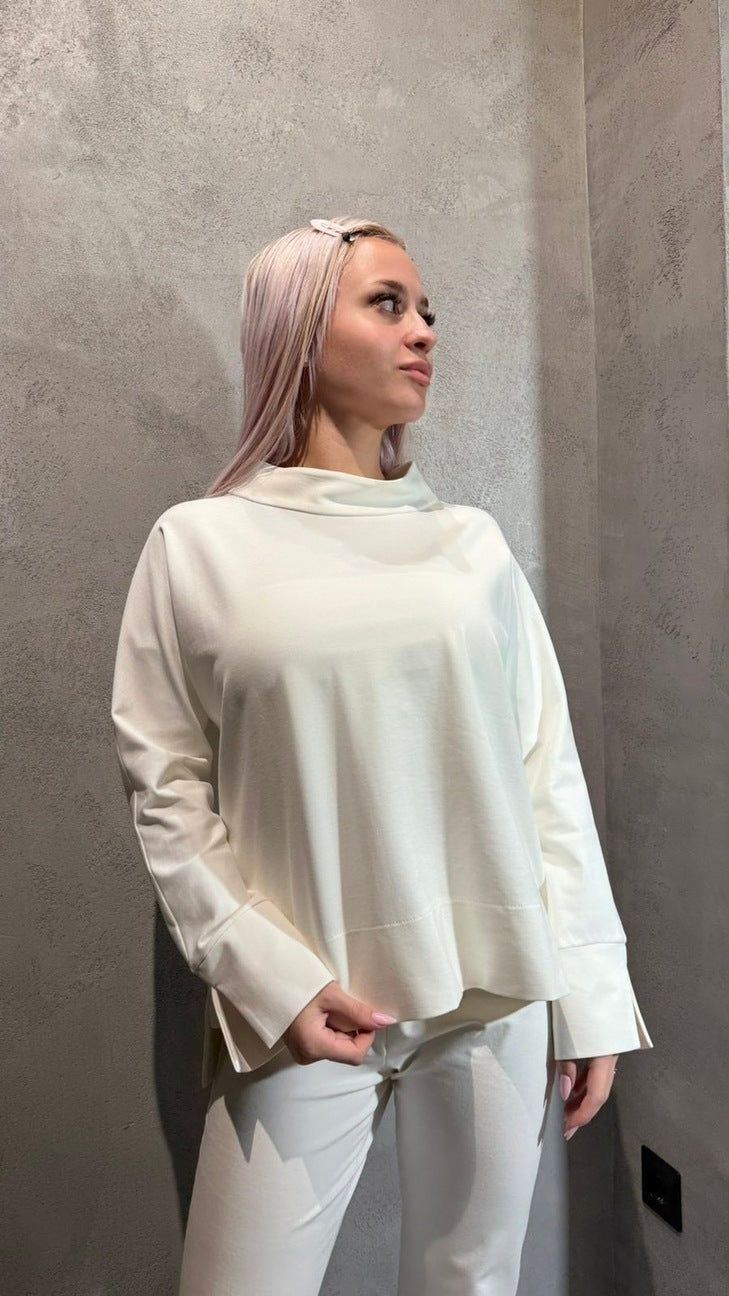 MAIA ASYMMETRIC TOP ECRU