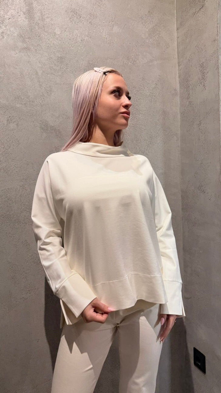 MAIA ASYMMETRIC TOP ECRU