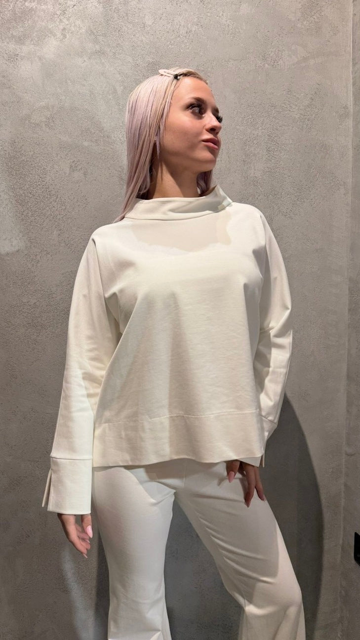 MAIA ASYMMETRIC TOP ECRU