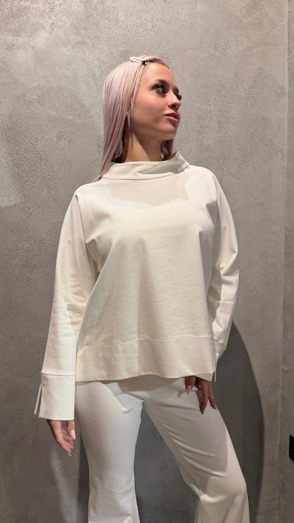 MAIA ASYMMETRIC TOP ECRU