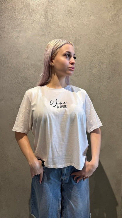 WINE O'CLOCK T-SHIRT WHITE