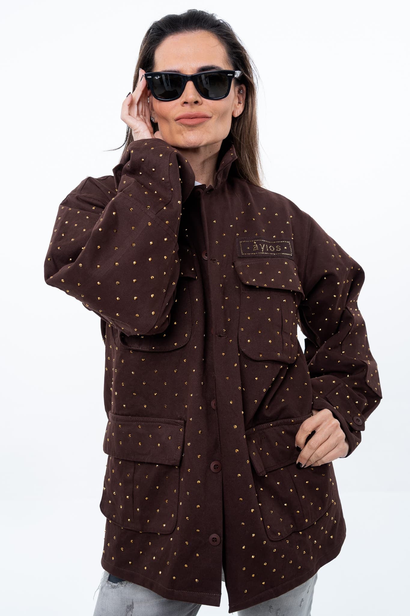 FESTIVE GOLD DIAMONDS JACKET