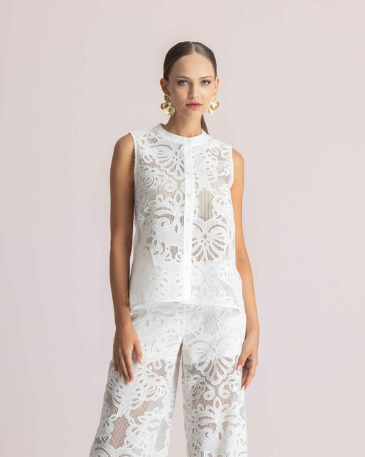 KALLIOPI SLEEVELESS SET WHITE