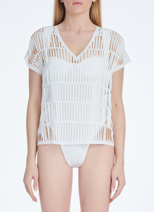 Cutcuutur MAINA TOP WHITE - Vesta Donna