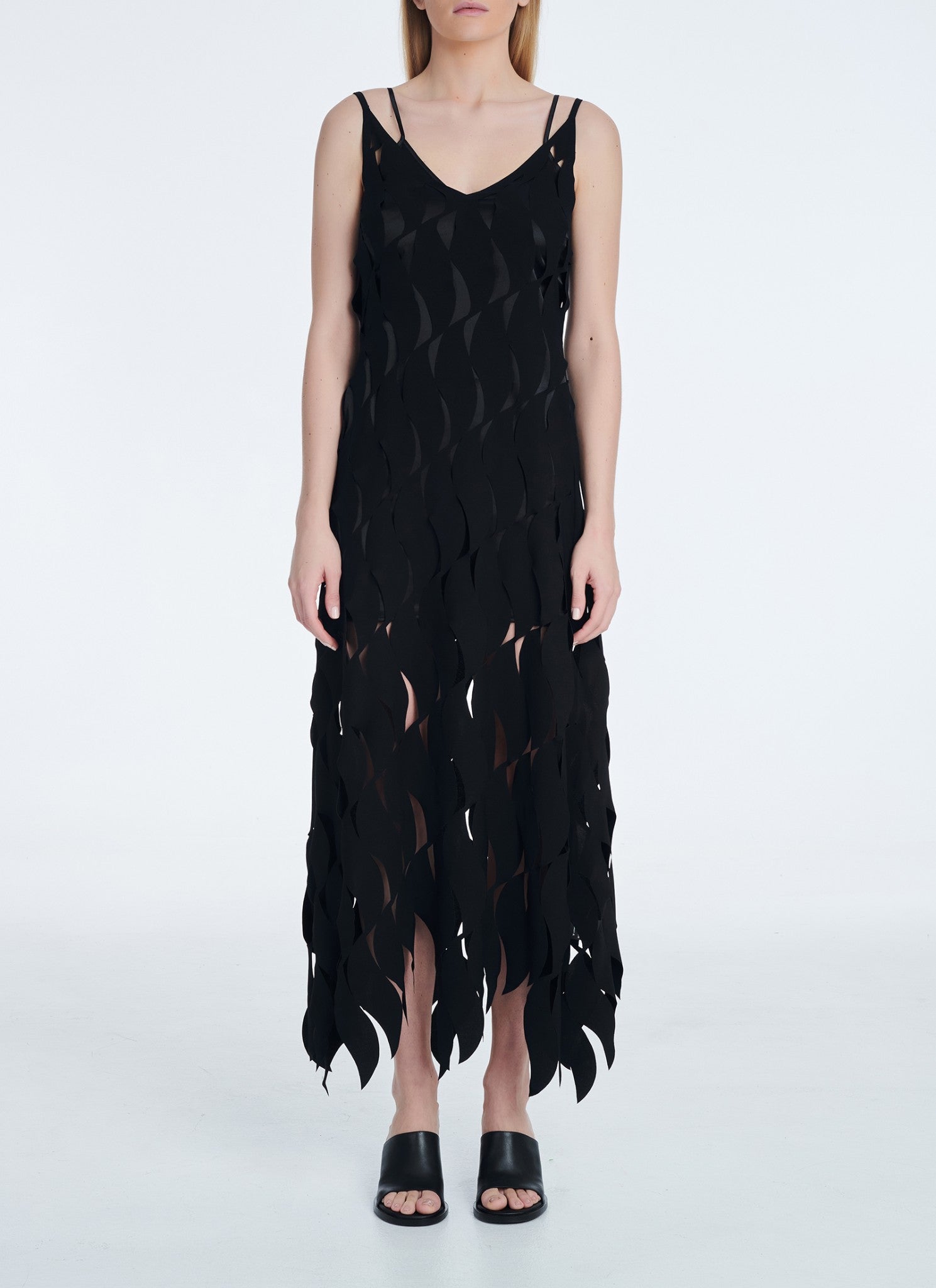 Cutcuutur LEAVES DRESS BLACK - Vesta Donna 