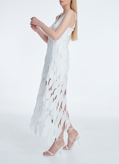 Cutcuutur LEAVES DRESS WHITE - Vesta Donna 