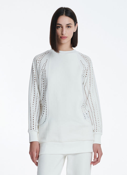 Cutcuutur BRONX WHITE SWEATSHIRT - Vesta Donna