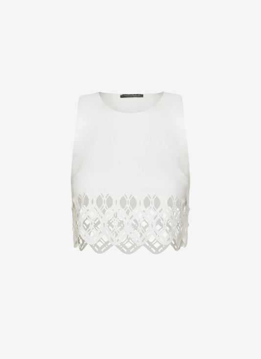 FIONA CROP TOP WHITE - Vesta Donna