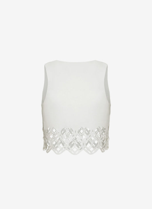 FIONA CROP TOP WHITE - Vesta Donna