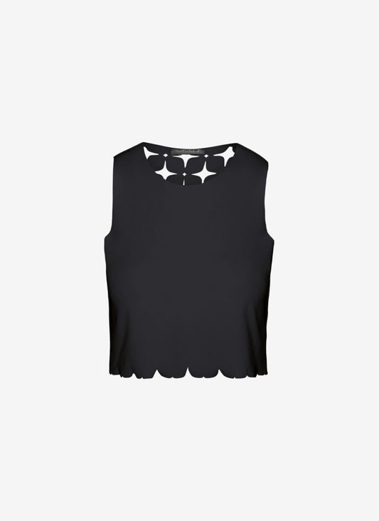 MELANI CROP TOP BLACK - Vesta Donna