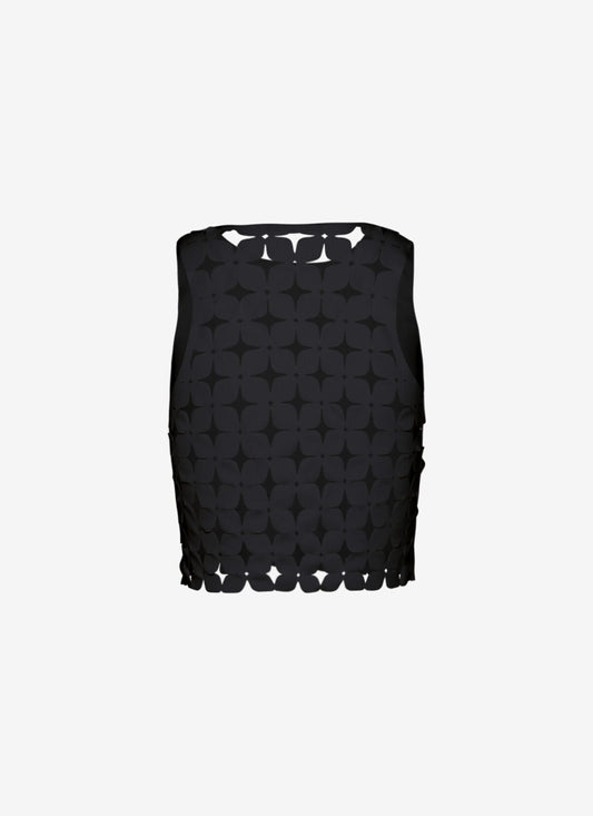 MELANI CROP TOP BLACK - Vesta Donna