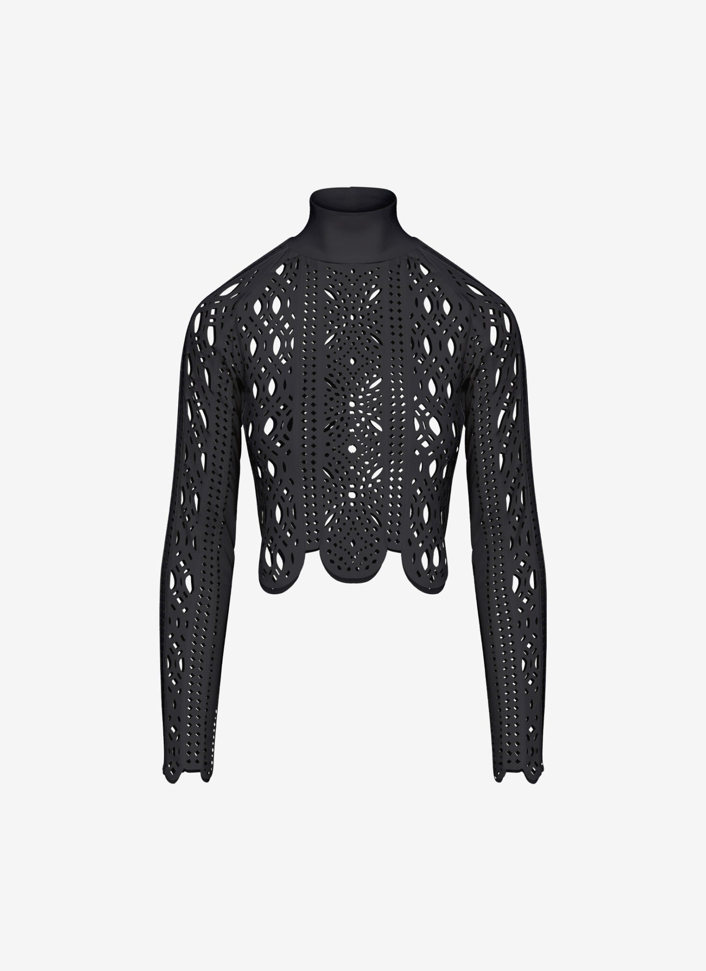 DANNY TURTLENECK CROP TOP BLACK