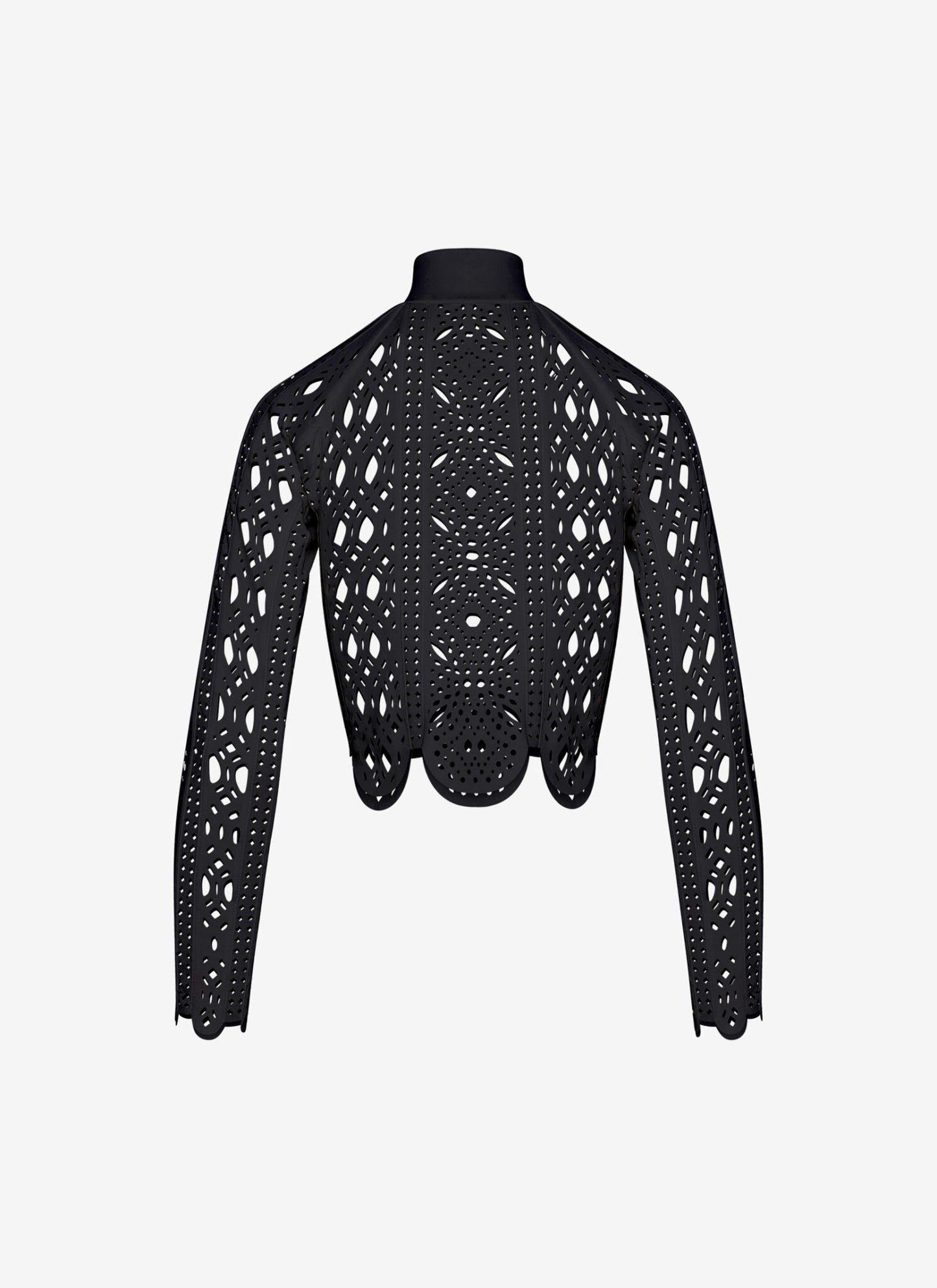 DANNY TURTLENECK CROP TOP BLACK