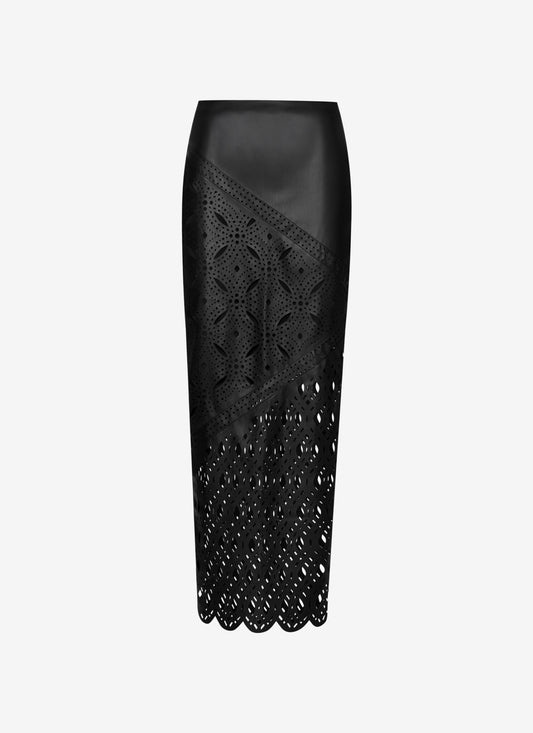 KOSSI LONG ECO LEATHER SKIRT