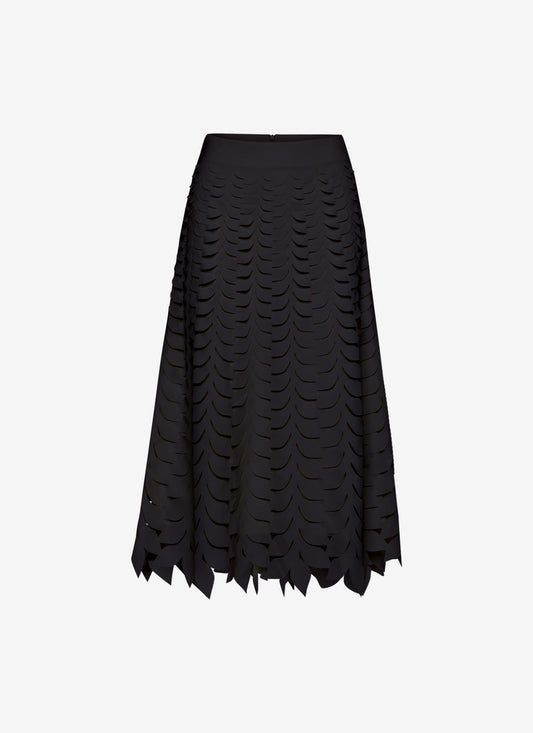 LUISA MIDI SKIRT A-LINE BLACK