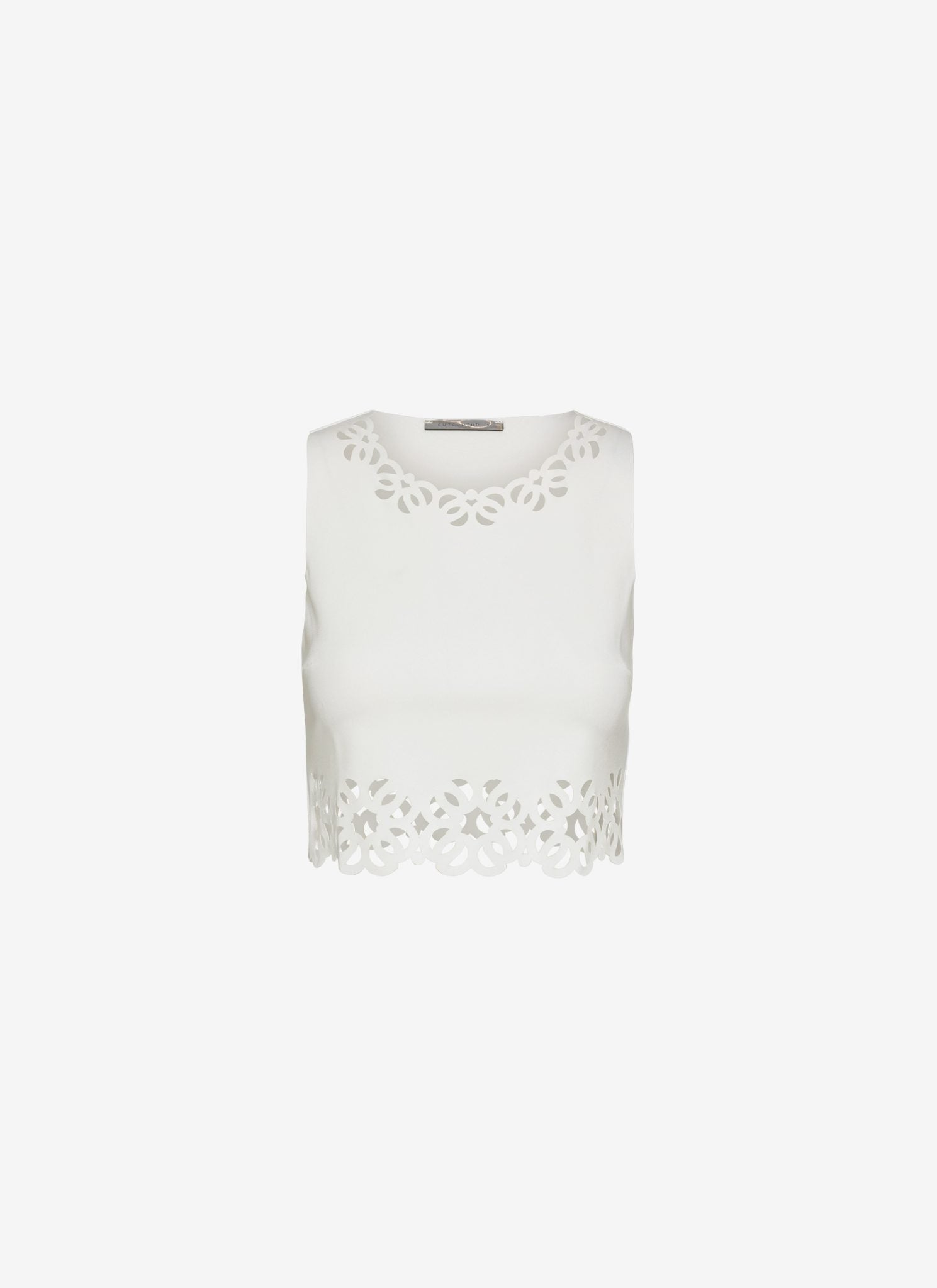  LILY CROPPED TANK TOP WHITE - Vesta Donna 
