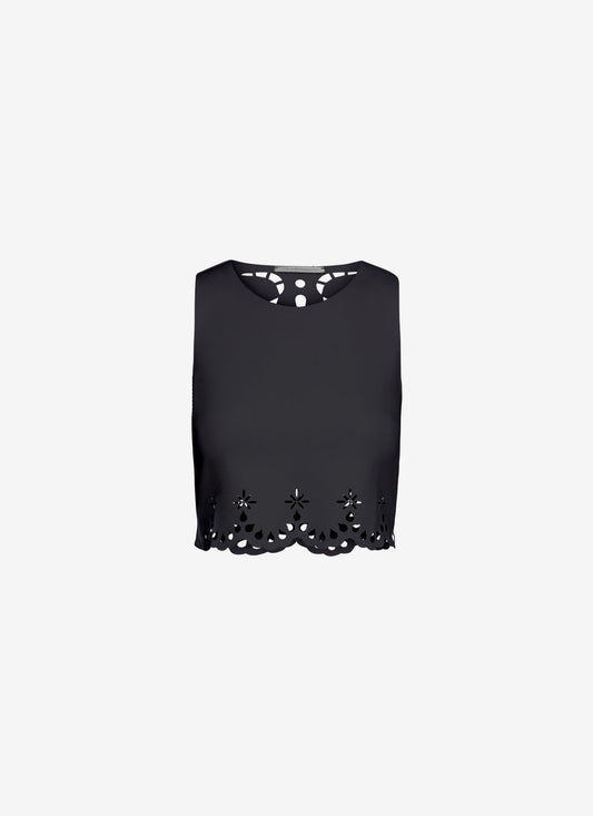 VANESSA CROPPED TANK TOP BLACK
