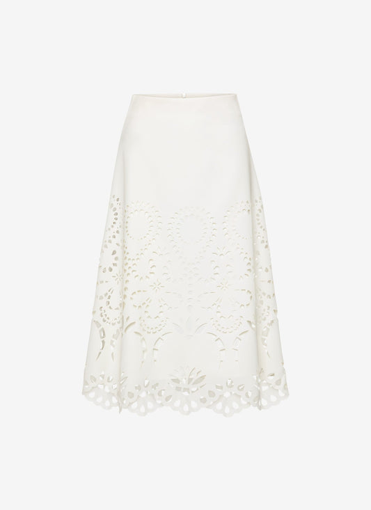 VANESSA MIDI SKIRT A-LINE WHITE