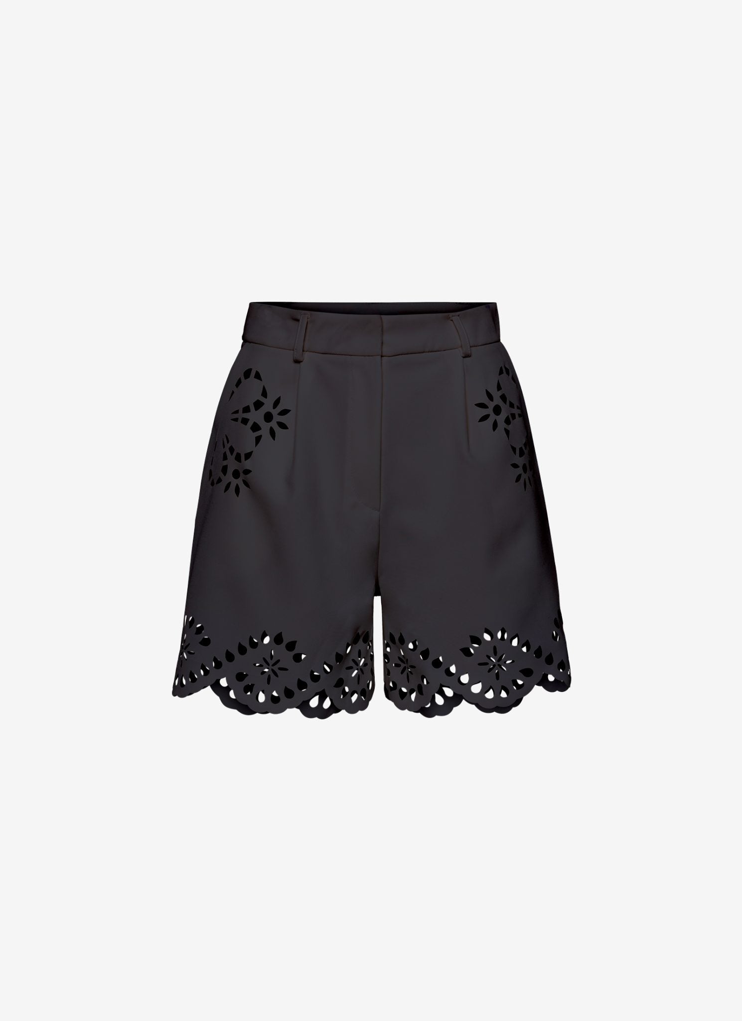  VANESSA PLEATED SHORTS BLACK - Vesta Donna 