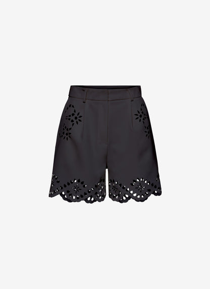  VANESSA PLEATED SHORTS BLACK - Vesta Donna 